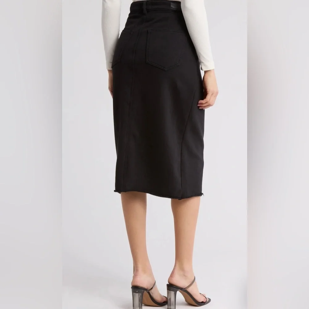 DL1961 ALMA Cotton Black Midi Pencil Skirt. Size 28